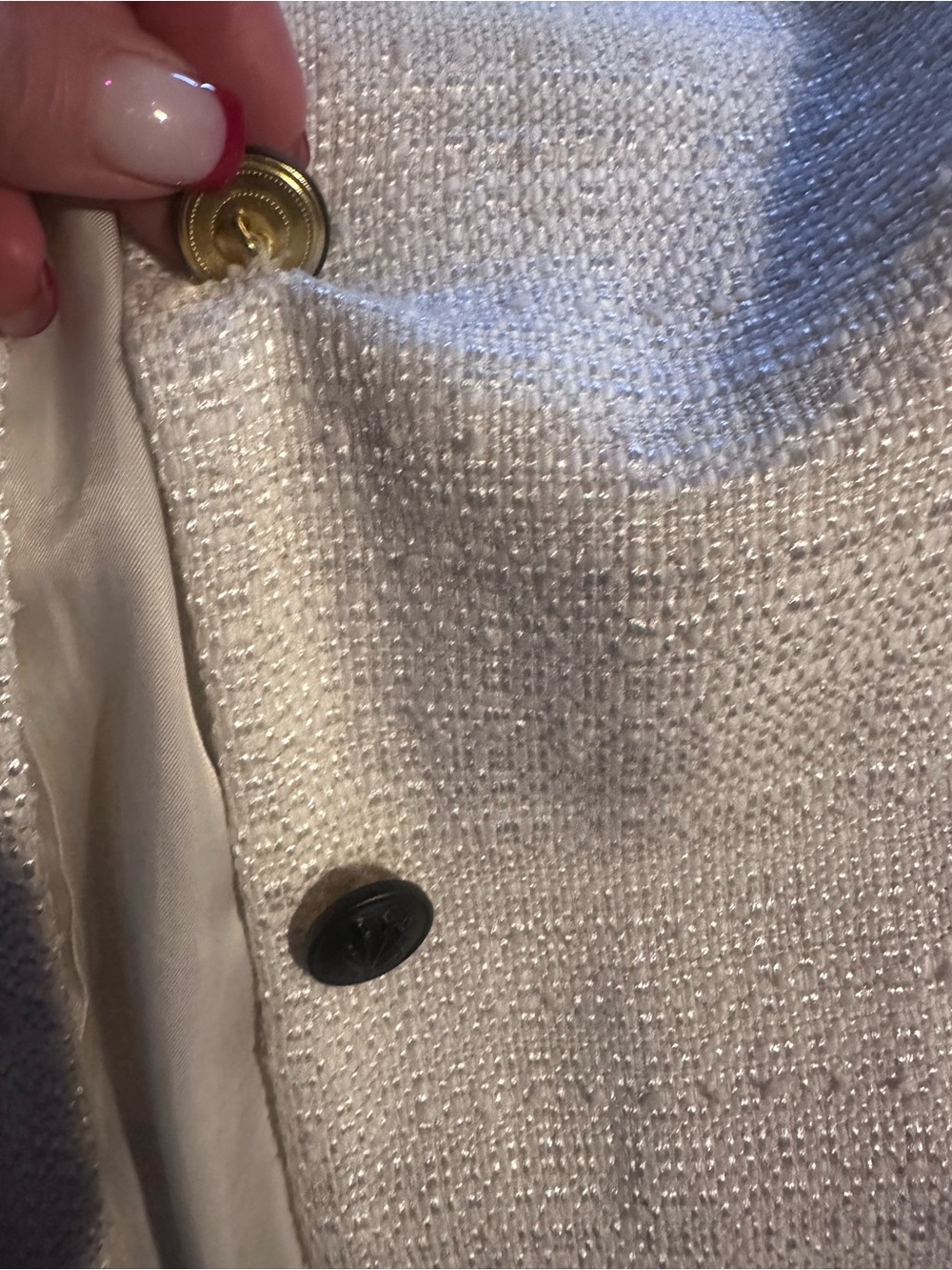 rag & bone Cream Textured Button-Front Jacket - Picture 5 of 8